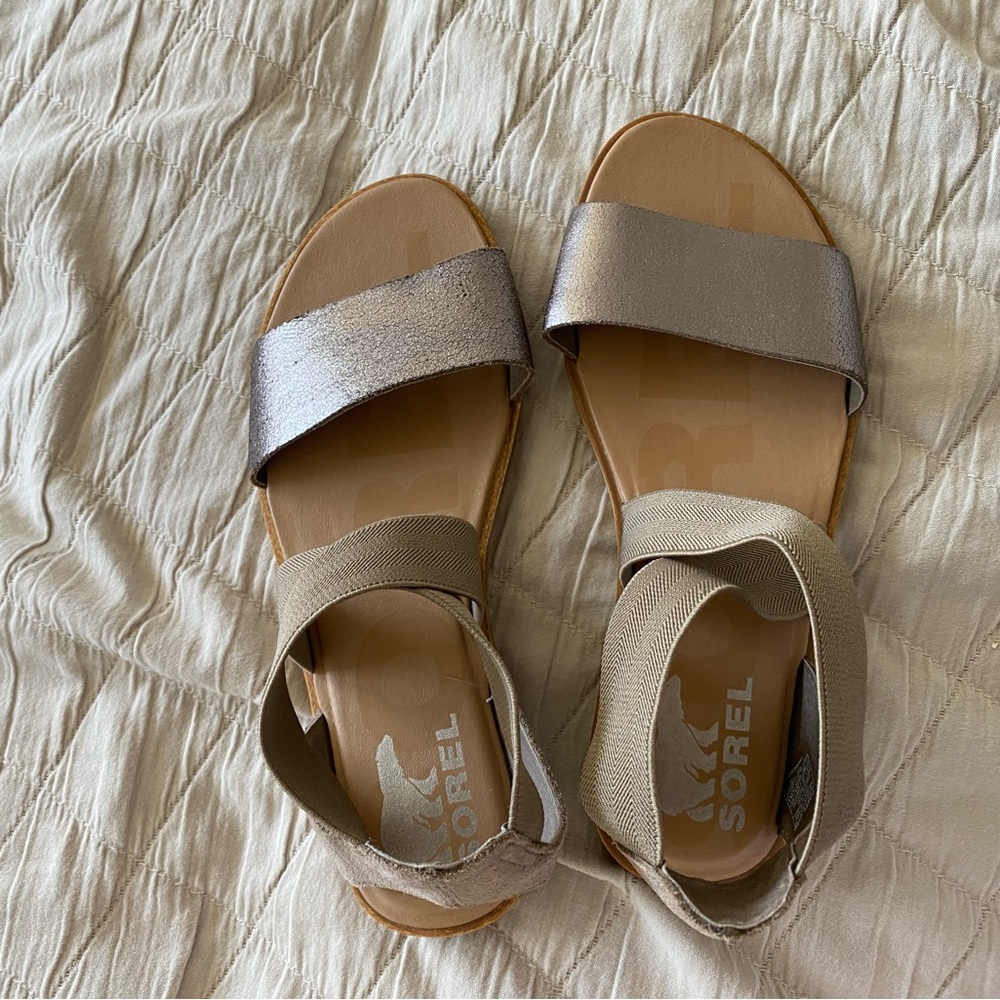 Sorel Ella II Sandal - Ash Brown. Brand New 7.5